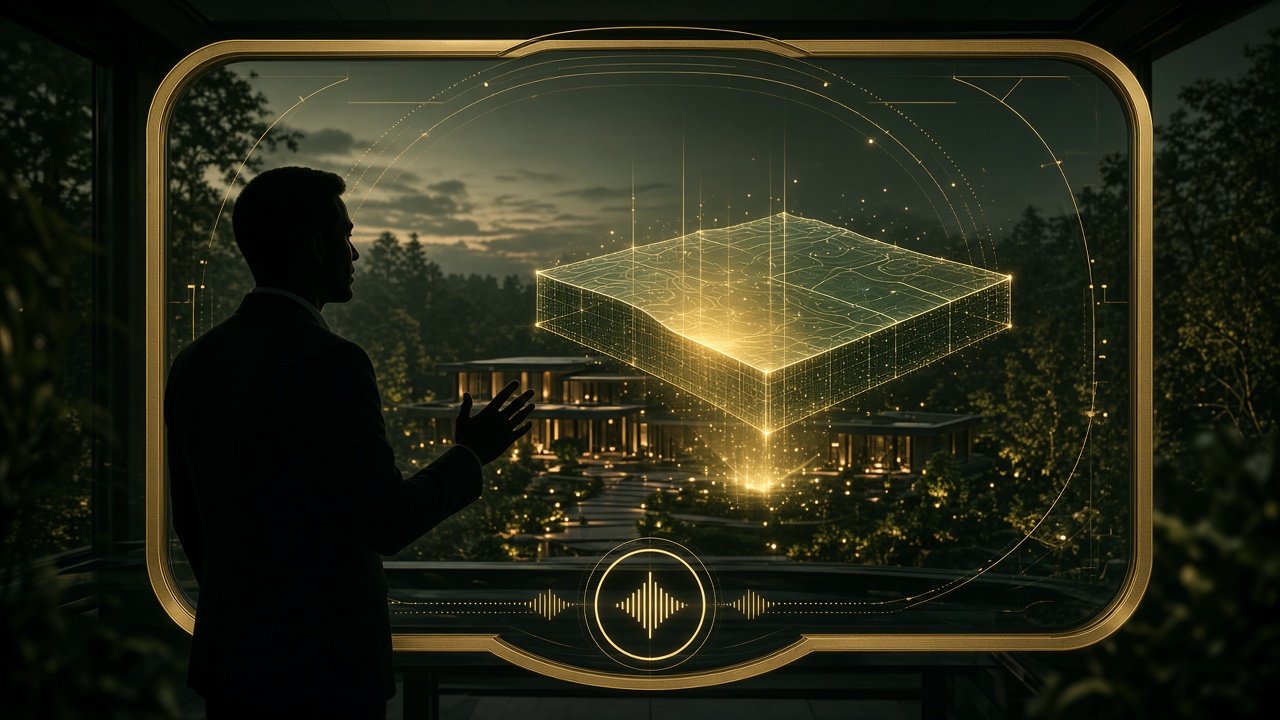 Jessica voice-command HUD — talk to land